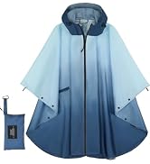 YOOTUKL Unisex Hooded Rain Poncho, Waterproof Raincoat Jacket with pocket for Adult, Rain Coat fo...
