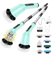 Electric Spin Scrubber for Bathroom, Shower Scrubber with Long Handle | Shower Cleaner Brushes, I...