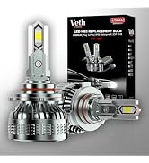 Veth Automotive 9005 LED Fog Replacement Bulbs, 130 W 6500K Cool White, 30000 Lumens, 1:1 Plug & ...