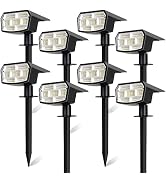 Sucolite 8-Pack Solar Spot Lights Outdoor, 59 LED Solar Lights Outdoor Waterproof, Outdoor Solar ...