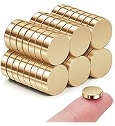 SMARTAKE 45 Pcs Refrigerator Magnets, 10x2.6mm Small Round Fridge Magnets, Multi-Use Premium Neod...