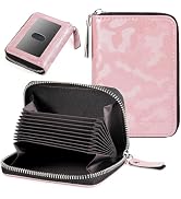 EcoVision Credit Card Holder RFID Card Case Wallet, Small Accordion Zipper Card Case Holder, Card...
