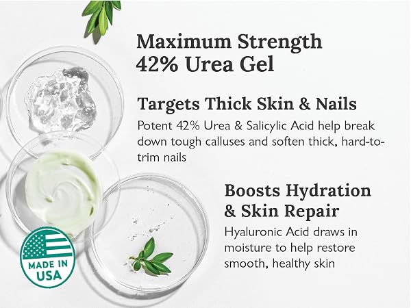 Clear urea gel penetrates faster than regular creams