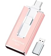MFi Certified 256GB Flash Drive for iPhone, 3 in 1 Type-C USB Memory Stick Thumb Drive for Photos...
