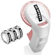 EazeID Pink Embossing Label Maker Manual, Handheld Embossed Label Maker with 3 Black Tapes 3/8 In...