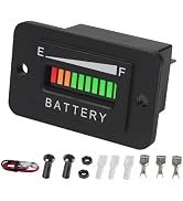 Yooreal 36V Battery Fuel Gauge Indicator,Battery Capacity Monitor for Lead-Acid Battery (Not Incl...