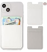 Fulgamo 2Pack Phone Wallet,Leather Phone Card Holder Adhesive Stick On Credit Card Pocket for Bac...