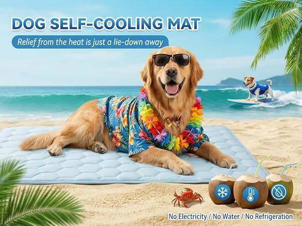 Dog Cooling Mat for Large Dogs,Washable Self Cooling Pet Pad with Non Slip Bottom