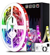 50ft Led Lights for Bedroom, Keepsmile APP Control Music Sync Color Changing Led Light Strips Led...