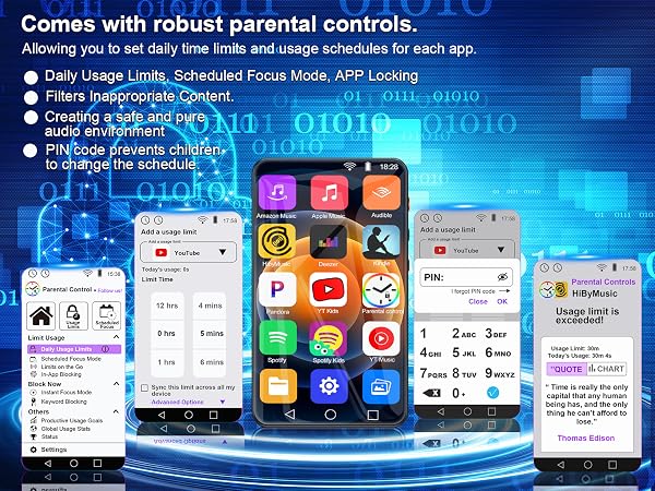 This mp3 music player come with parental controls