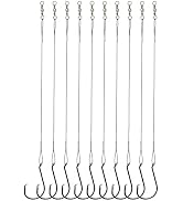 Beoccudo Circle Hooks Rigs Saltwater Steel Leader Wire, 25pcs Heavy Duty Circle Hook with Leader ...
