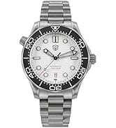 watchdives NH35/NH38 Automatic Watches for Men, WD007 Titanium NTTD Dive Watch 39mm Domed Sapphir...