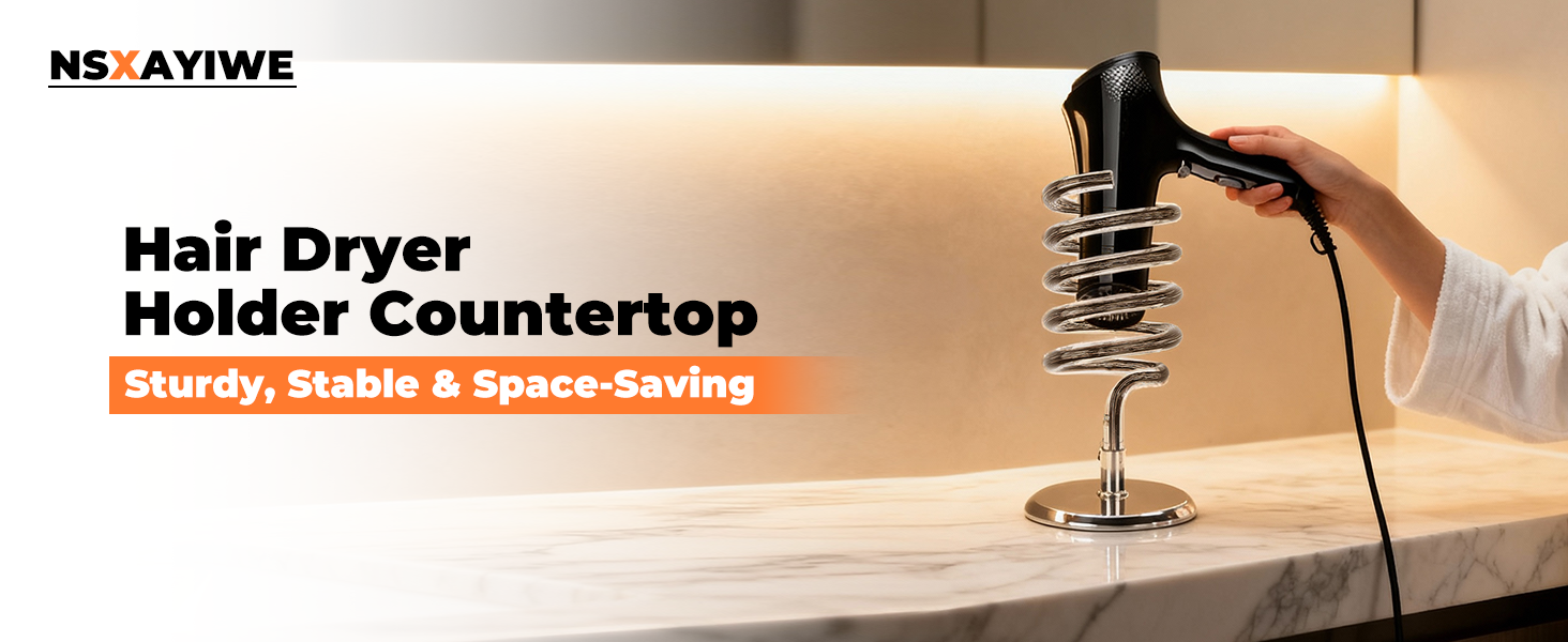 Hair Dryer Holder Countertop