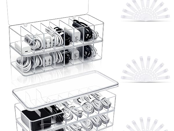 2 Style Plastic Cord Storage Box