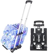 Folding Hand Truck Aluminum Trolley,Small Dolly, Foldable Hand Cart Collapsible 2 Wheel Luggage T...