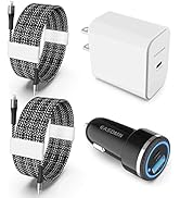 iPhone 14 13 12 Fast Charger USB C Kit, EASDMN 20W Super-Speed Wall Charging Block/PD Car Adapter...