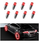 Sylvil 8 PCS LED Tire Valve Stem Cap Lights, Waterproof Motion Tyre Spoke Lights for Wheel Decora...