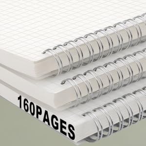 Each graph paper notebook is 80 sheets / 160 pages and measures 8.5" x 11"
