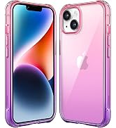 Mkeke for iPhone 14 Case for iPhone 13 Case Gradient Purple-Pink Shockproof Bumpers Cases for iPh...