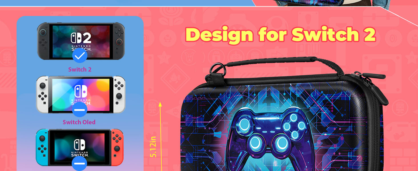 Gurgitat for Nintendo Switch 2 Carrying Case for Teen Boys