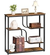 HOOBRO 29.5" Console Table, 5-Tier Narrow Entryway Table, Behind Couch Table with Storage Shelves...