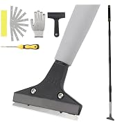 Quynhni Floor Scraper Tool, Floor Scraper Long Handle Heavy Duty 16-62" Comes with 10 Metal Blade...