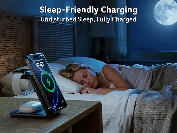 Acer Magnetic Wireless Charger, 3 in 1 Wireless Charging Station,