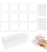 12 Pcs Clear Press On Nail Storage Box Container, False Nail Organizer Case Press On Nail Packagi...