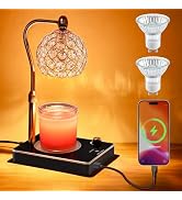 MACASA Candle Warmer Lamp Electric Candle Warmer Lamp with Timer & Dimmer Height Adjustable Candl...