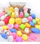 Squishies 40pcs Mochi Squishy Toys Party Favors for Kids Stocking Stuffers Mini Kawaii Squishy Tr...