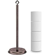 KASUNTO Toilet Paper Holder for Bathroom, Metal Free Standing Toilet Paper Storage with Rustproof...