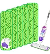 Reusable Mop Pads Compatible with Swiffer PowerMop, 6 Pack Power Mop Refill Pads Microfiber Moppi...