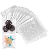 YunKo 200PACK Self Sealing Cellophane Bags Clear Cookie Bags for Gift Giving Treat bags for Packa...