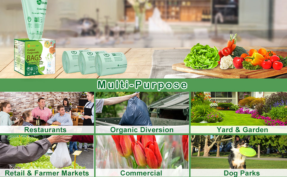 Multipurpose Bags Compatible with Compost Systems