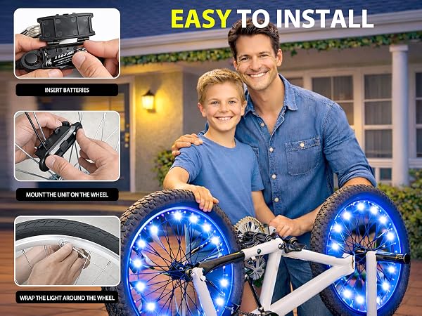 bike wheel lights bicycle accessories night riding trike bmx led kids wheels tire cycling spoke