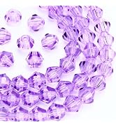 Dowarm 100PCS 8MM Crystal Bicone Beads for Crafts, Jewelry Making, DIY Bracelet, Necklace, Dolls,...