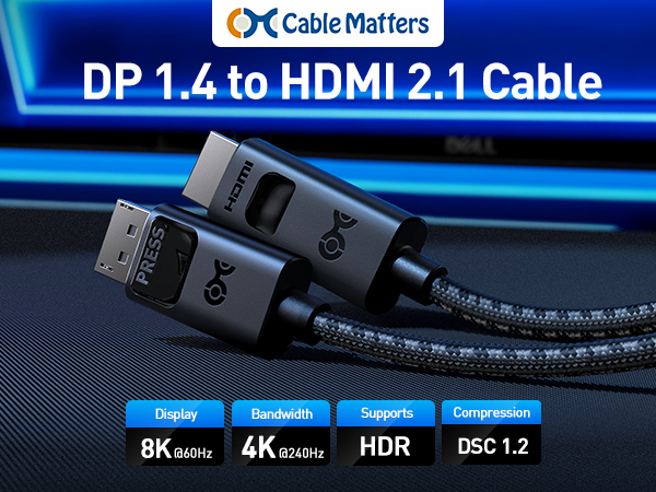 DisplayPort to HDMI Cable