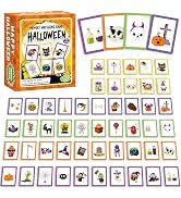 gisgfim 50 Pairs Memory Matching Game Happy Halloween Concentration Memory Games for Kids Educati...
