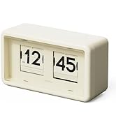 mooas Newtro Flip Desk Clock, Retro Design Auto Flip Clock, Automatic Turning Vintage Flip, Batte...