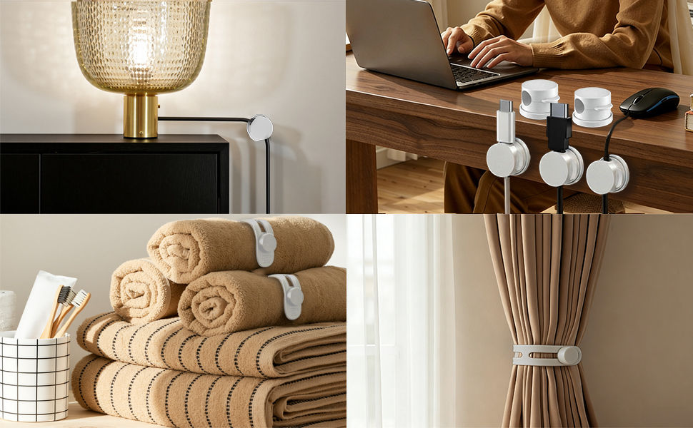 360° Rotatable Spring Cable Clips