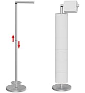MIROAMZ Toilet Paper Holder Stand 1 pc, Height Adjustable, Reserve Tissue for 6 Spare Rolls, Bath...