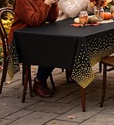 misaya 3 Packs Dot Disposable Table Cloth, 54 x 108 Inch Waterproof Plastic Tablecloth, Rectangle...