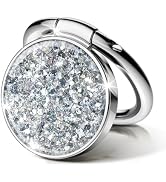 GVIEWIN Glitter Cell Phone Ring Holder, Metal Kickstand Grip 360° Rotation Compatible with iPhone...