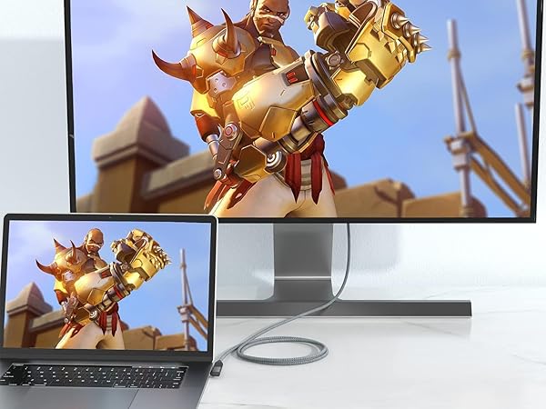Type C Male to Female Adapter ,Support 4K 60Hz HD Video