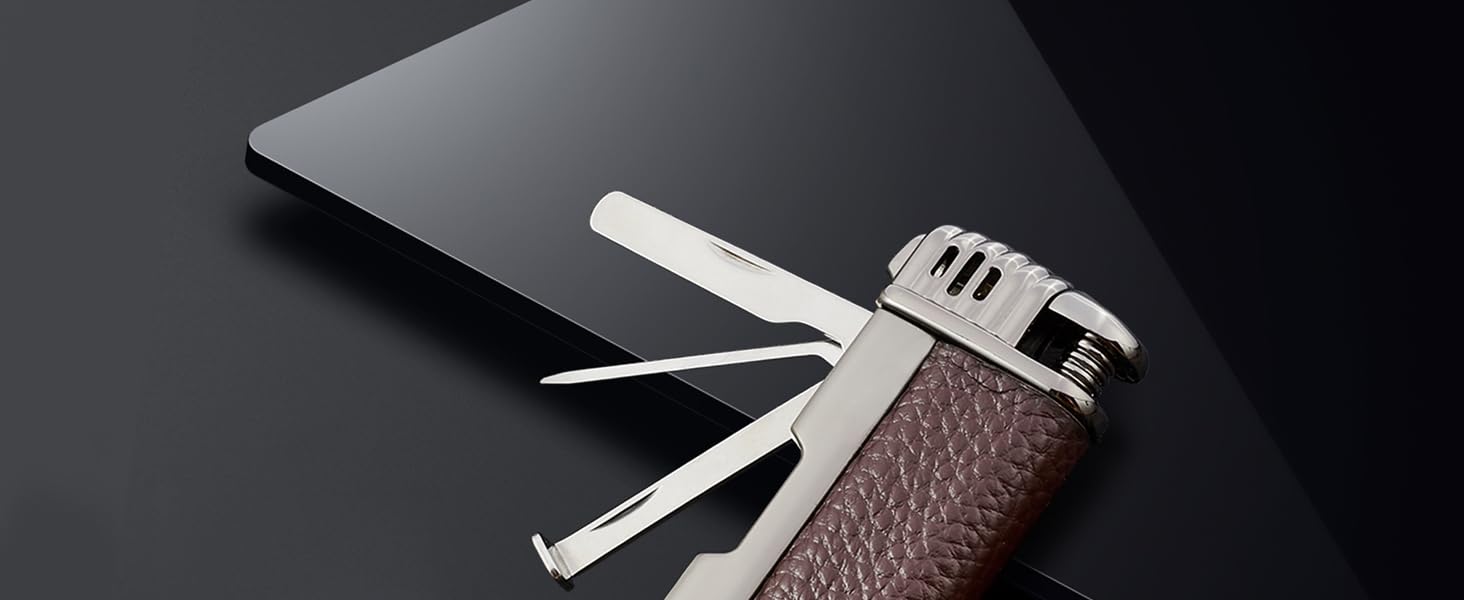 3-in-1 pipe lighter with pipe tools