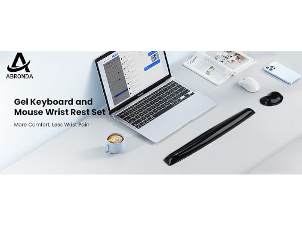 Gel Keyboard and Mouse Wrist Rest Set More Comfort, Less Wrist Pain