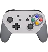 eXtremeRate SFC SNES Classic EU Style Faceplate Backplate Handles for Nintendo Switch Pro Control...