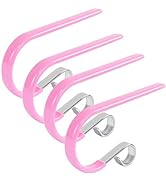 DINGEE Vinyl Coated Stocking Hooks,Non Slip Christmas Stocking Holder for Mantle Set of 4 Pack, M...