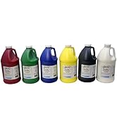 Sax True Flow Heavy Bodied Acrylic Paint - 1/2 Gallon - Set of 6 - Assorted Colors