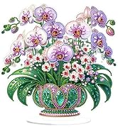 Eiflow Desktop Diamond Art Kit for Adults Flower, DIY Tabletop Diamond Art Painting with Stand, A...